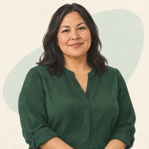 Illustration of fictional sample team member Avery Martin